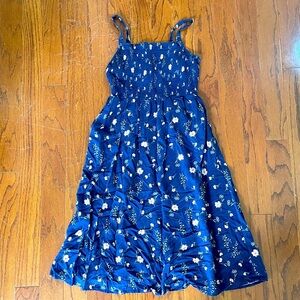 Old Navy Floral Blue Smocked Sundress